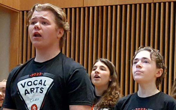 Students singing at Vocal Arts Camp