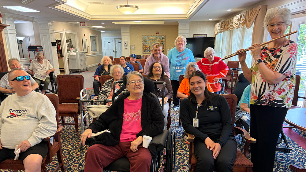KBJ and flute students with Paulding care center residents
