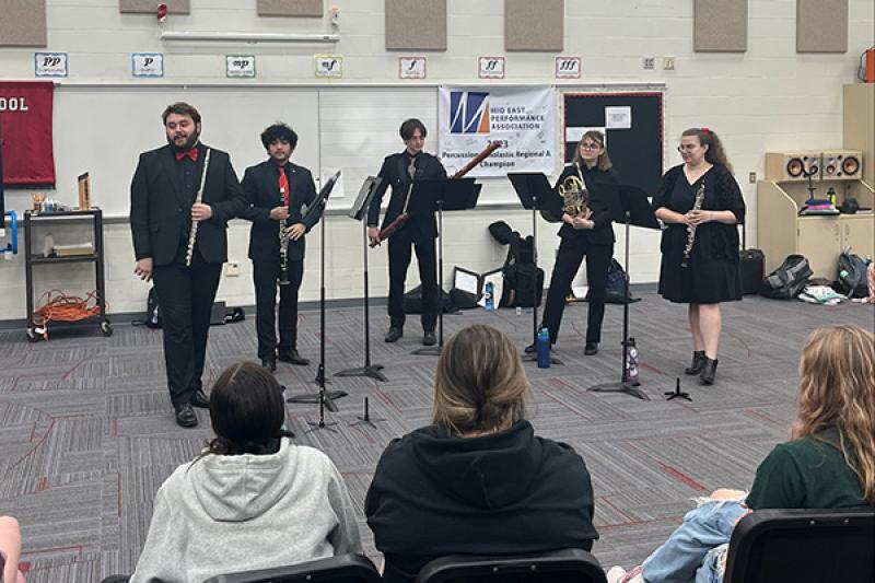 Woodwind quintet performs in Miami County