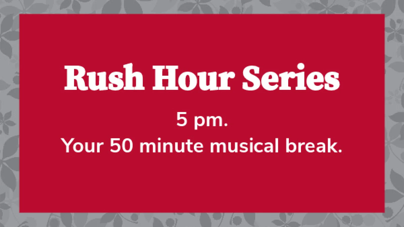 Rush Hour Series logo for calendar