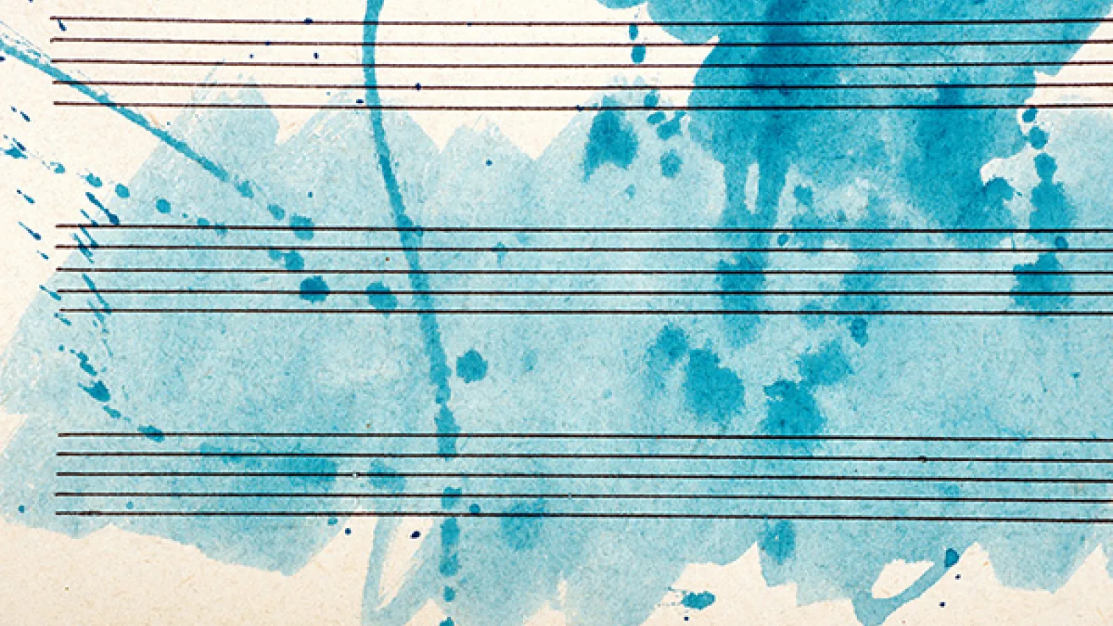 Musical staff with blue ink (AdobeStock_304948935)