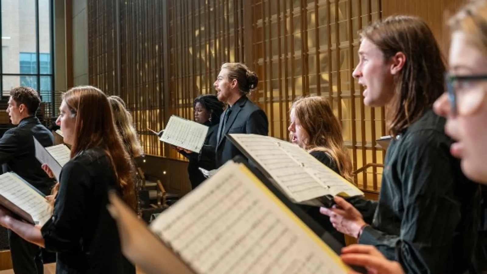 Chorale members singing