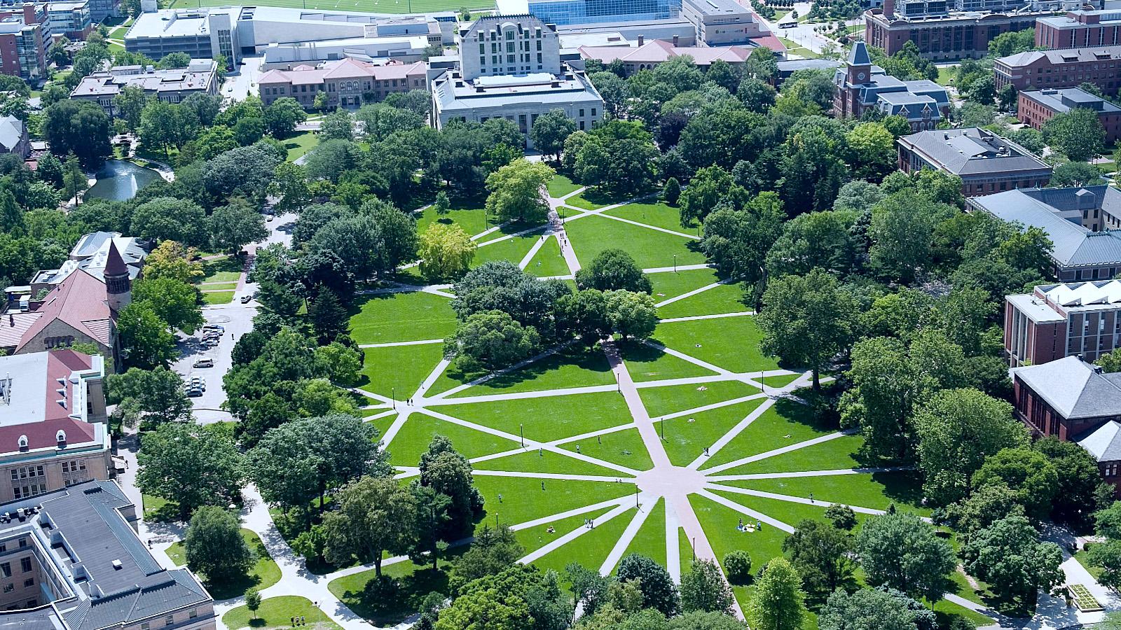 Bird's eye view of the Oval