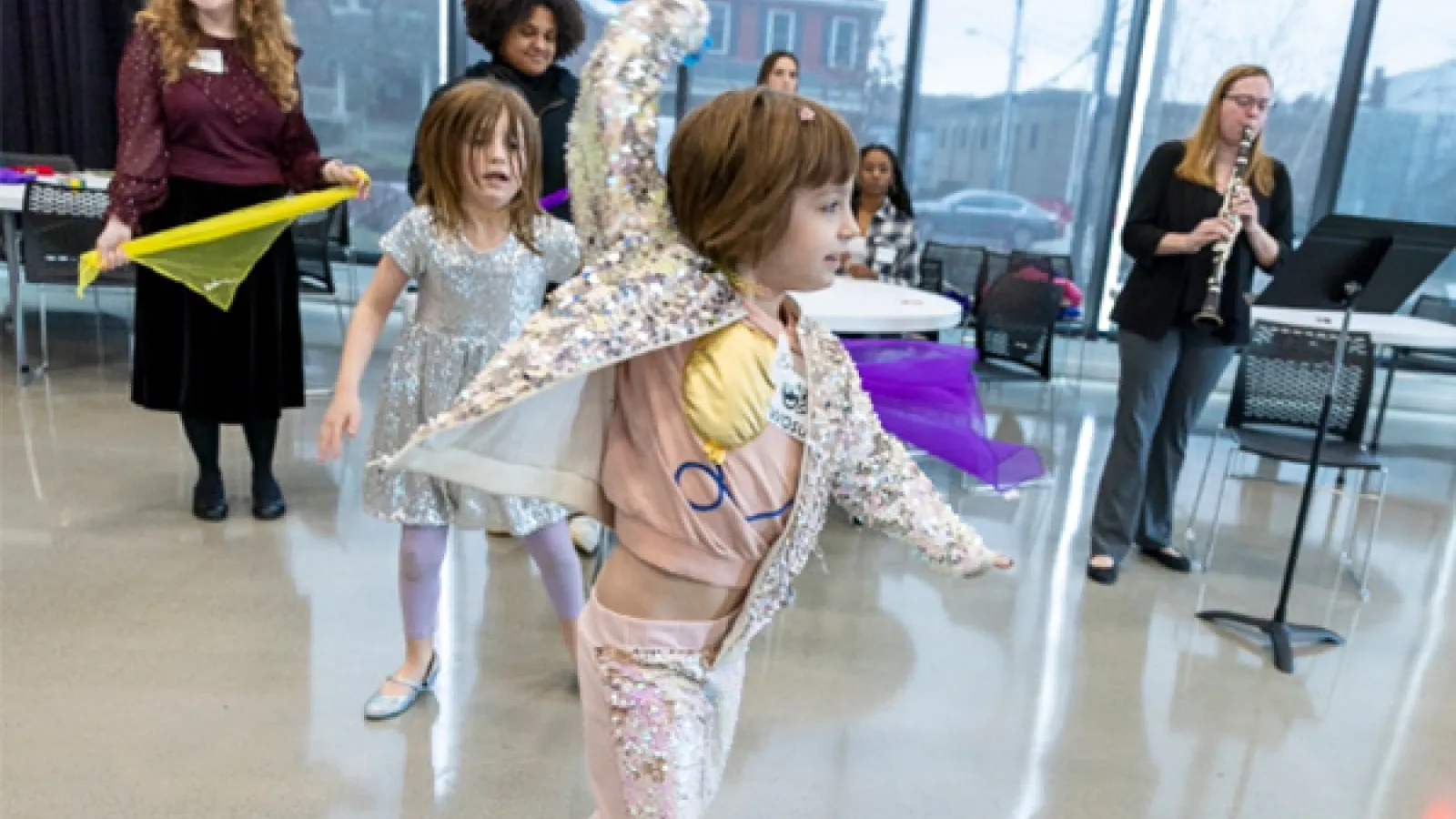 Children playing during IMMERSE concert