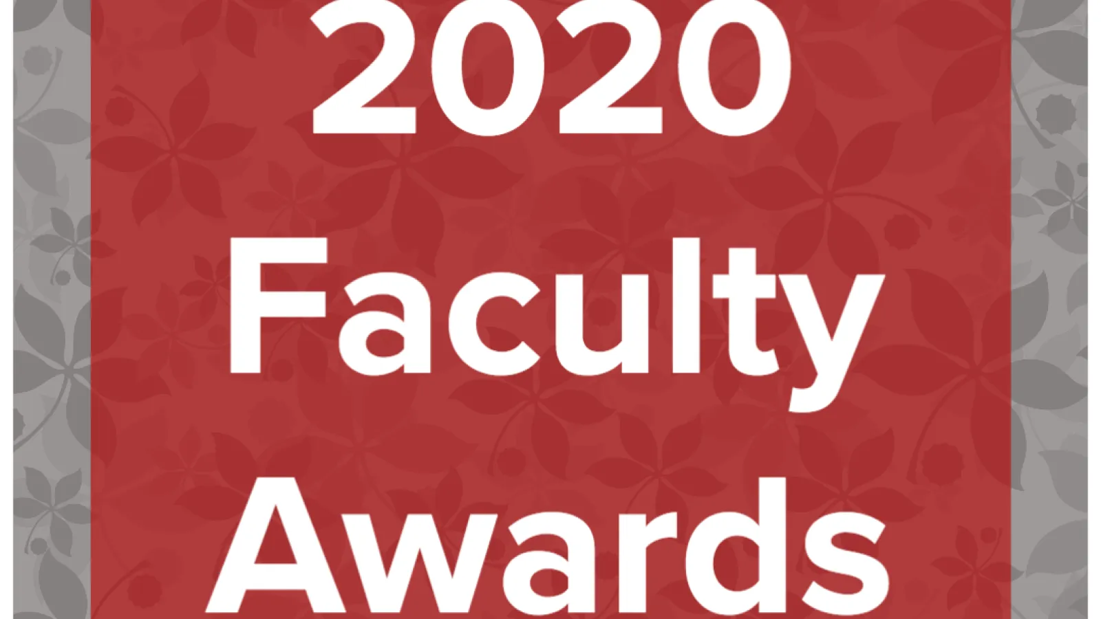 2020 Faculty Awards