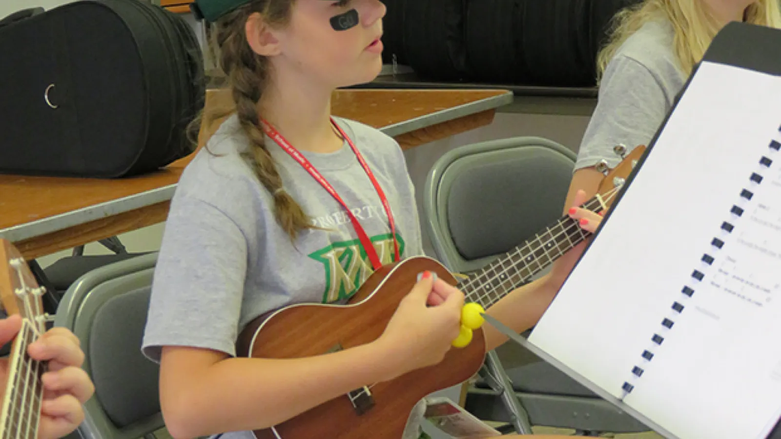 Middle School Concert Band Academy ukelele class