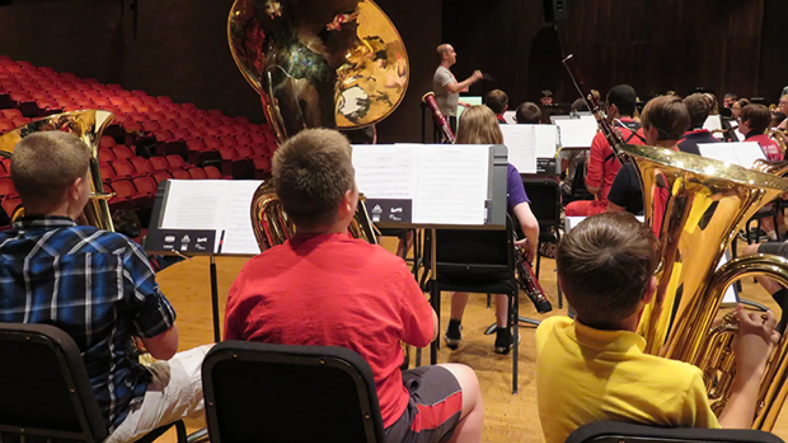 Middle School Concert Band Academy rehearsal