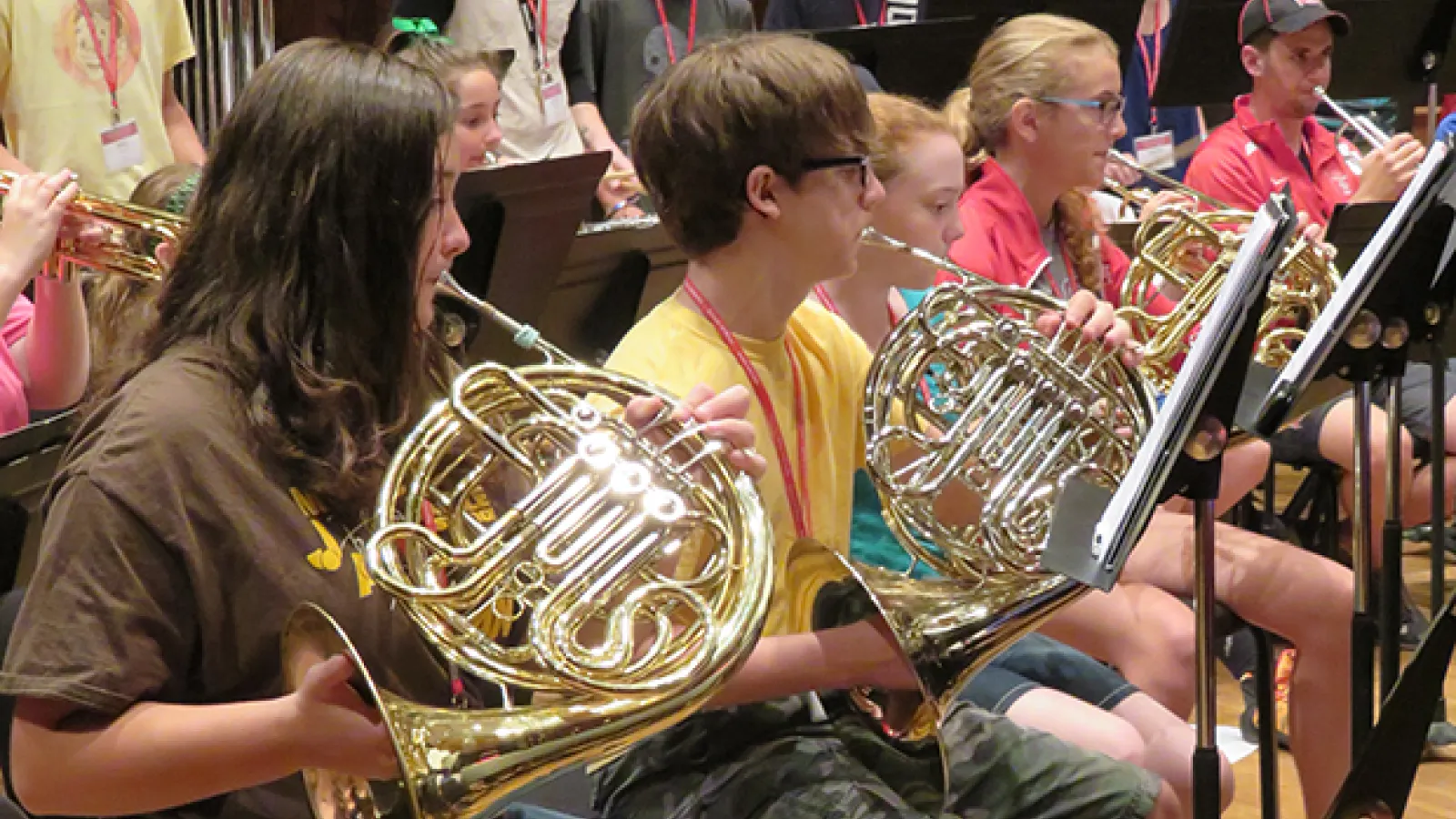 Middle School Concert Band Academy rehearsal