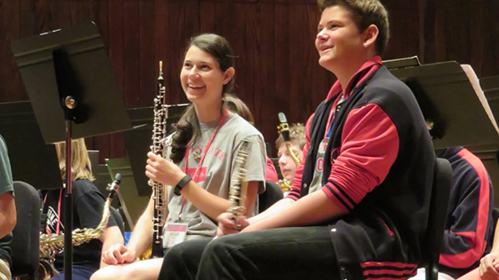 Middle School Concert Band Academy rehearsal