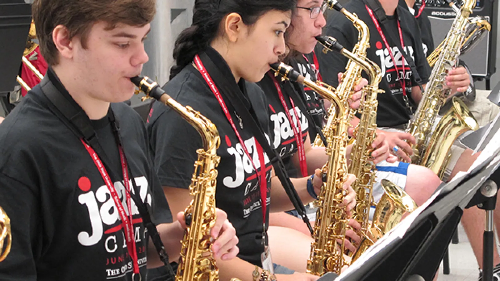 Jazz Camp saxophones