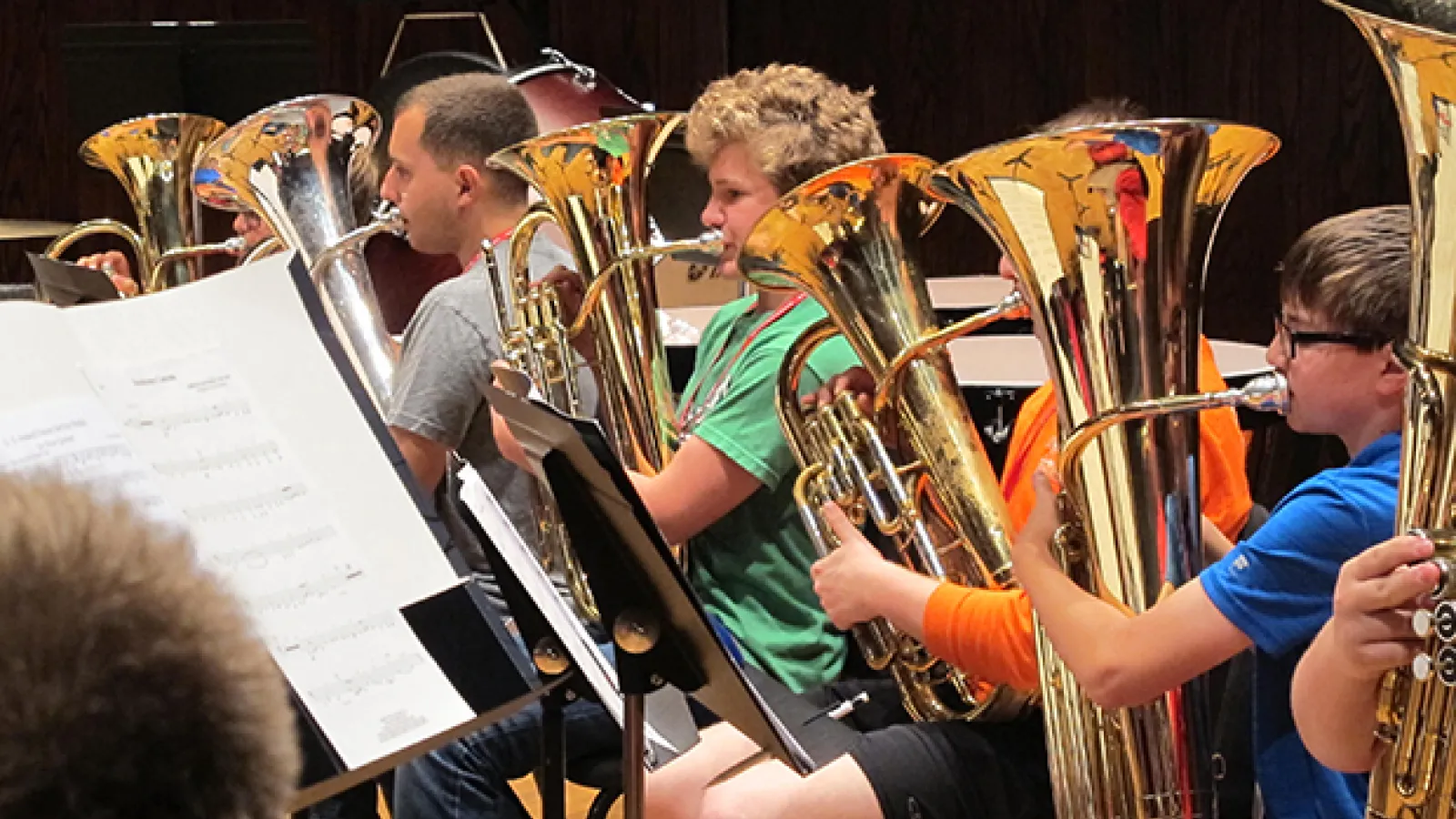 Middle School Concert Band Academy rehearsal