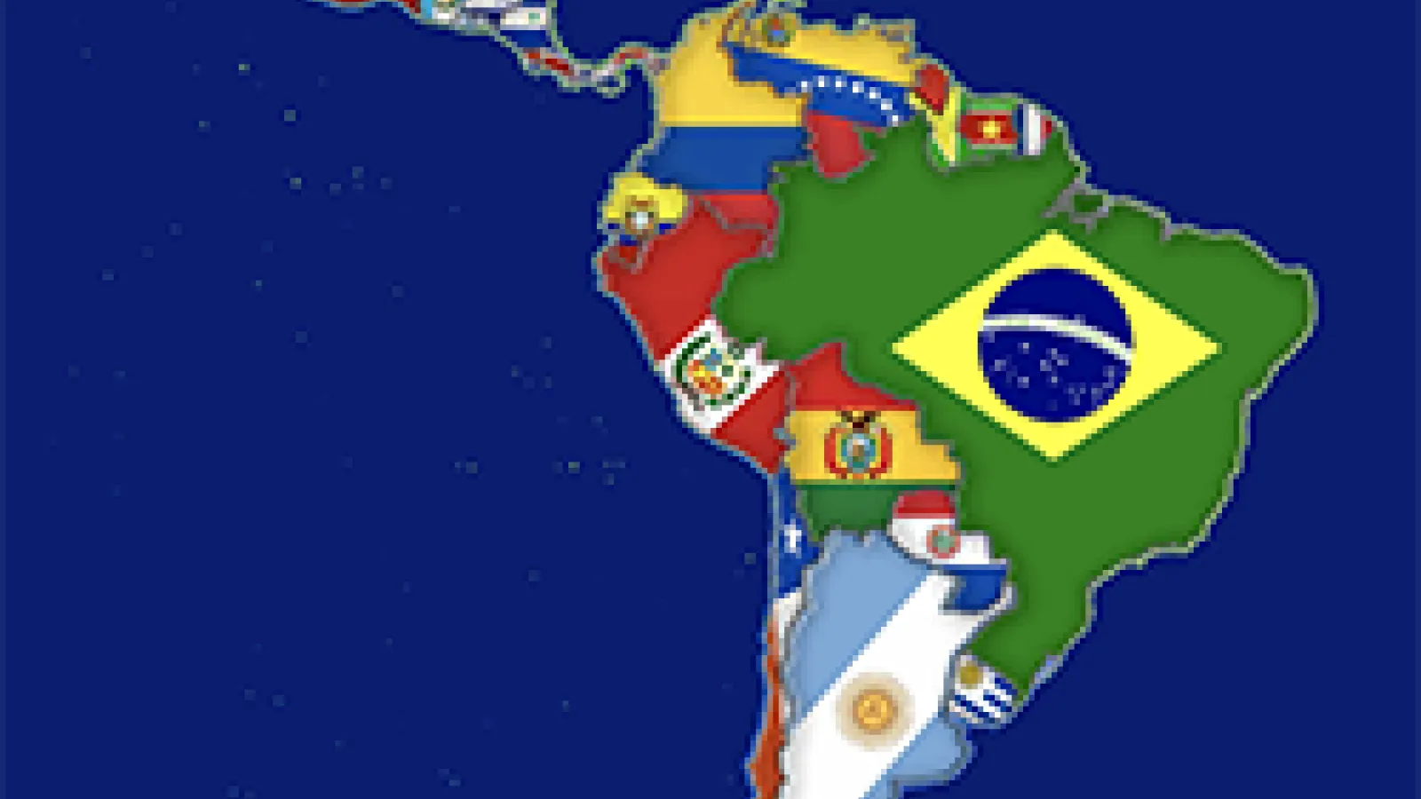 Latin American countries map
