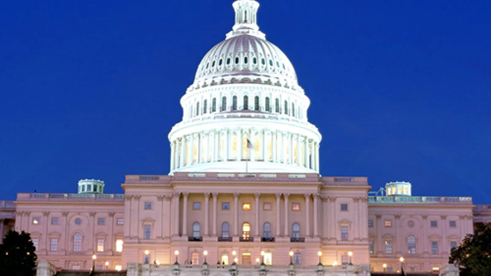 US Capitol at night