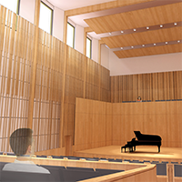 Timashev Recital Hall rendering