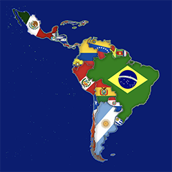 Latin American countries map Latin American countries map