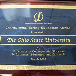 ASTA Institutional Leadership Award plaque ASTA Institutional Leadership Award plaque