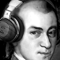 Mozart with headphones (image from Joytunes.com) Mozart with headphones (image from Joytunes.com)