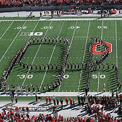 TBDBITL performing Script Ohio on game day at Ohio Stadium TBDBITL performing Script Ohio on game day at Ohio Stadium