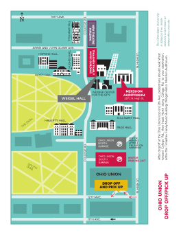 Map showing the drop off driveway south of the Ohio Union