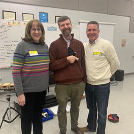 Awardee Jason Bash (center) with Jayne Wenner and Daryl Kinney