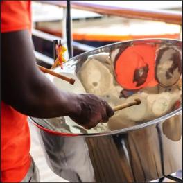 Steel pan player's hands