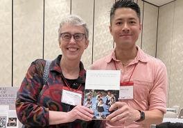Danielle Fosler-Lussier and William C at AMS Conference