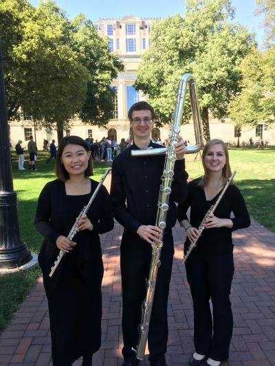 Graduate flute students Graduate flute students