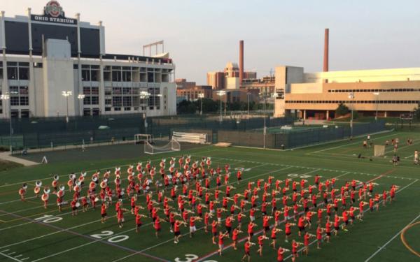 Marching Band on the practice field