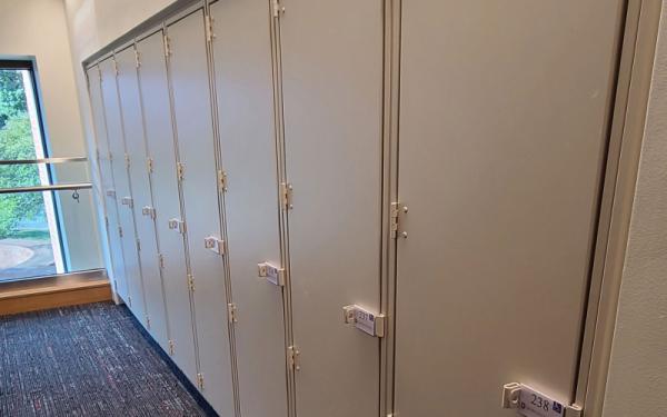 A row of lockers
