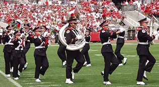 Marching Band sousaphones at Ohio Stadium
