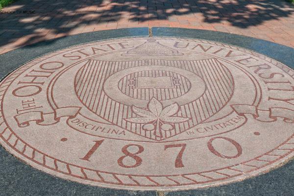 Ohio State seal on the Oval