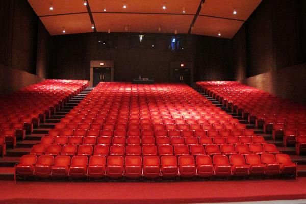 Weigel Auditorium seats as seen from onstage