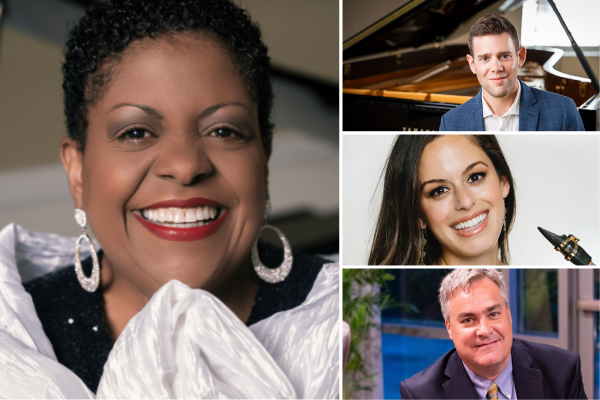 Collage of guest artist headshots for 26th Jazz Festival