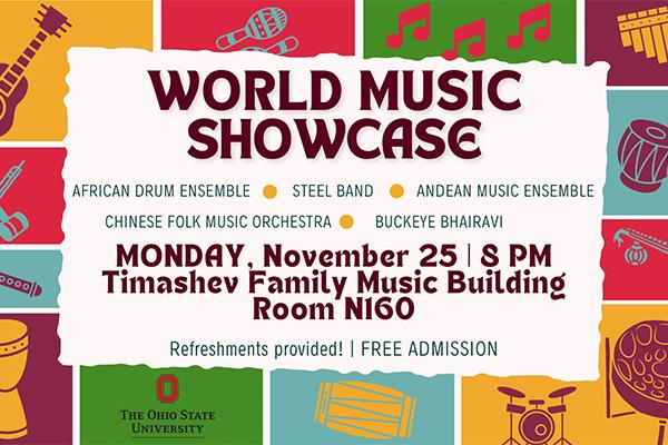 World Music Showcase concert 11/25/24