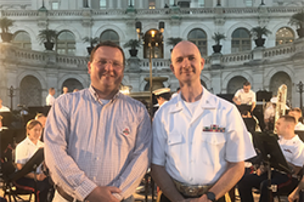 Onsby Rose and Col. Jason Fettig at the Capitol