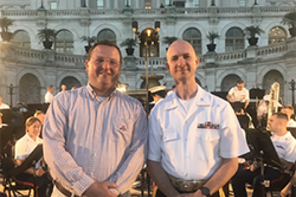 Onsby Rose and Col. Jason Fettig at the Capitol Onsby Rose and Col. Jason Fettig at the Capitol