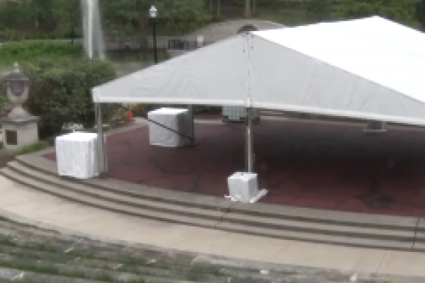 Tent at Browning Amphitheatre Tent at Browning Amphitheatre