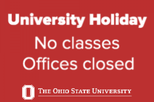 Holiday - no classes - offices closed