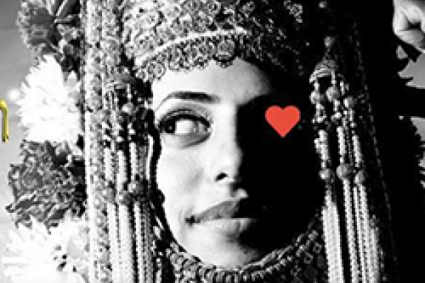 Woman wearing Yemeni headdress Woman wearing Yemeni headdress