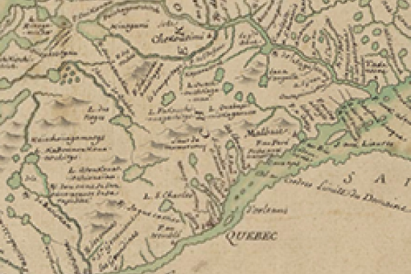 Pierre Laure Carte du domaine du Roy en Canada 1731 detail