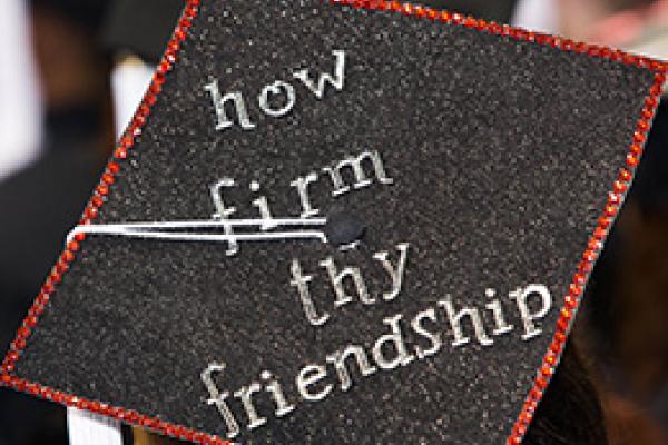 How firm thy friendship commencement cap