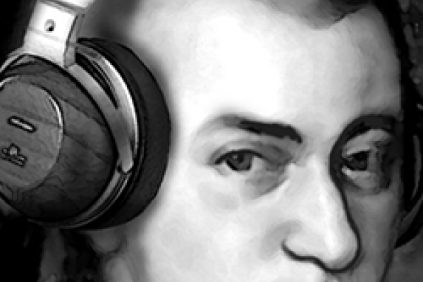 Mozart with headphones (image from Joytunes.com) Mozart with headphones (image from Joytunes.com)