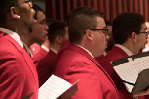 Men's Glee Club singing in New York City