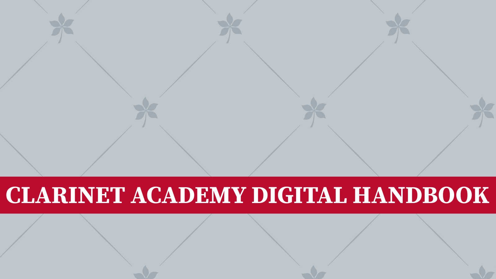 Clarinet Academy Digital Handbook page heading