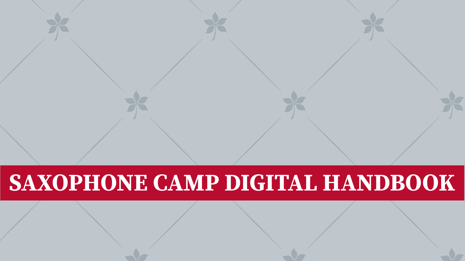 Saxophone Camp Digital Handbook page header