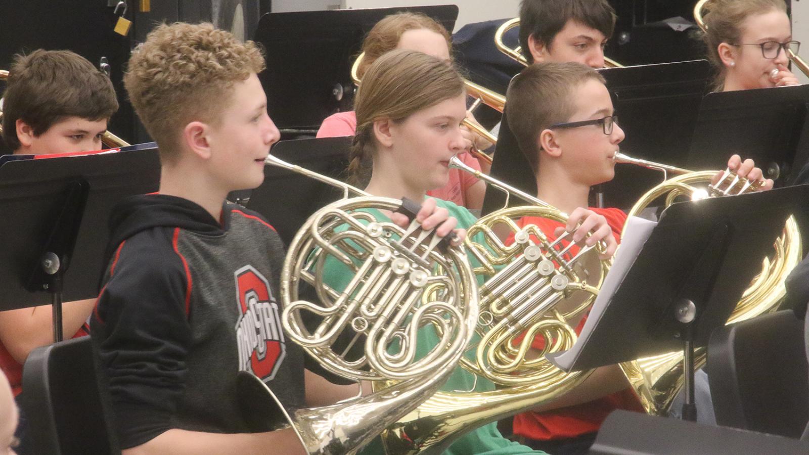 High School Honor Band 2019 horn section