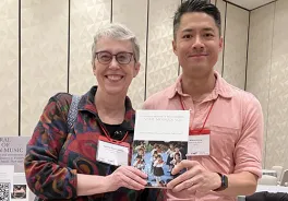 Danielle Fosler-Lussier and William C at AMS Conference