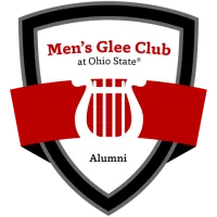 Shield shaped crest with "Men's Glee Club Alumni" text