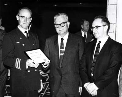 Donald McGinnis, Eugene Weigel, and Manley Whitcomb, 1966 Concert Band Reunion.