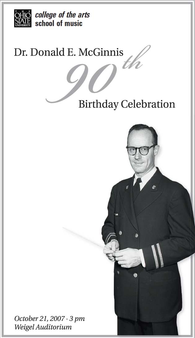 Program Cover for the 2007 Birthday Celebration.